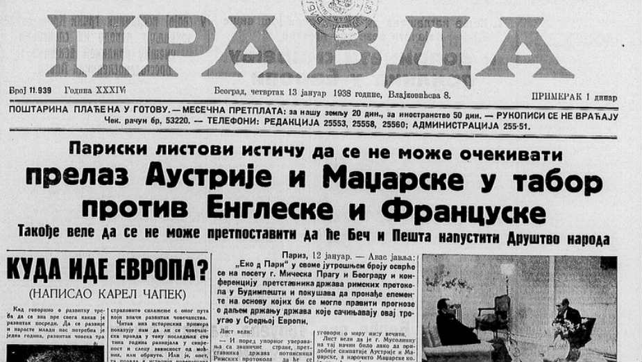 Kako je Čapek pisao o Evropi 1938. godine? 2