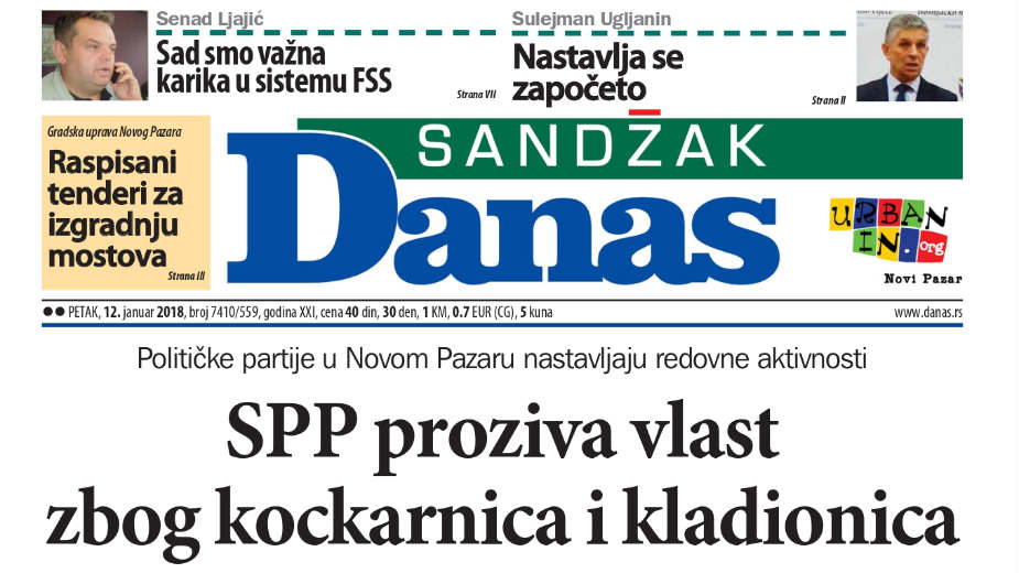 Sandžak Danas - 12. januar 2018. 1