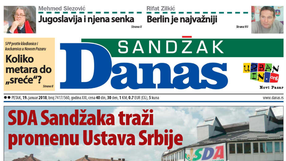 Sandžak Danas - 19. januar 2018. 1 Sandžak Danas - 19. januar 2018. 1