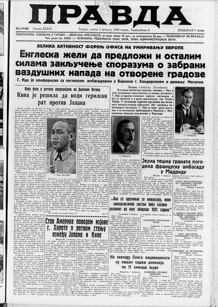 Šta su bile vesti u Jugoslaviji 5. februara 1938. godine? 2