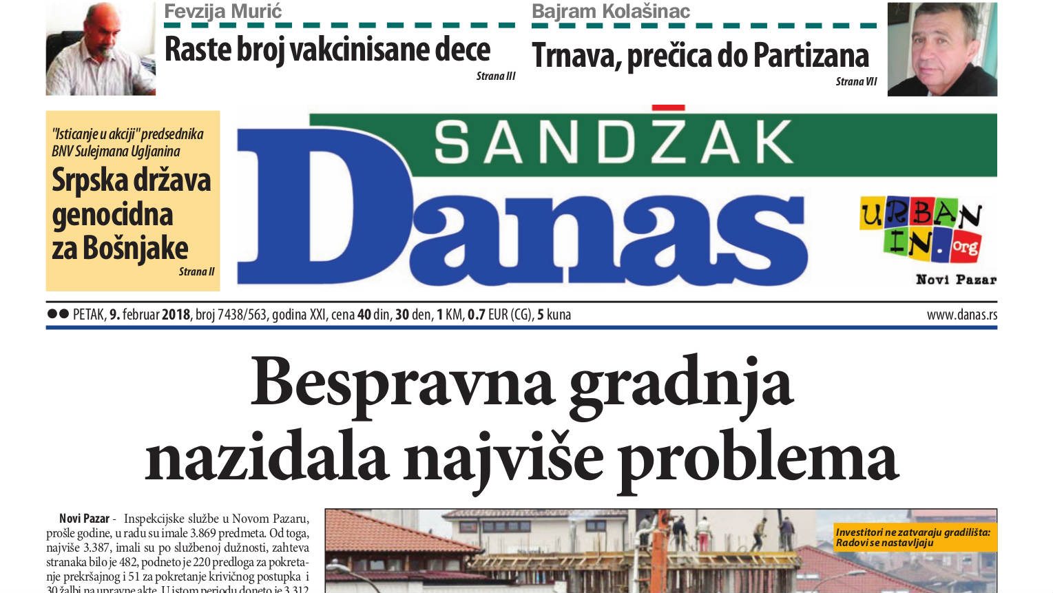 Sandžak Danas - 9. februar 2018. 1