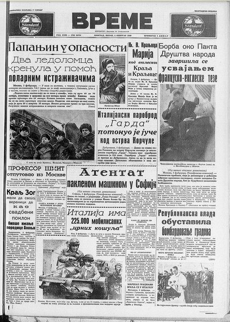 Šta su bile vesti u Jugoslaviji 4. februara 1938. godine? 3