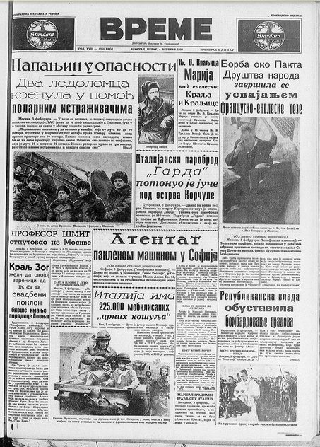 Šta su bile vesti u Jugoslaviji 4. februara 1938. godine? 3 Šta su bile vesti u Jugoslaviji 4. februara 1938. godine? 3
