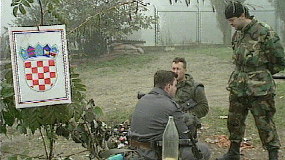 Hrvatski vojnici tokom primirja (10. oktobar 1991. godine)