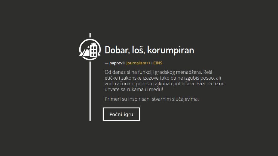 CINS predstavio igru “Dobar, loš, korumpiran“ 1
