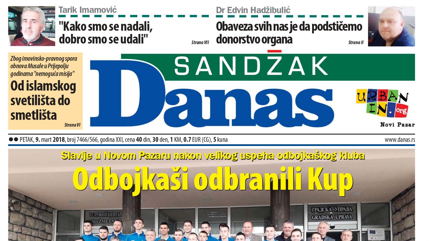 Sandžak Danas - 9. mart 2018. 1 Sandžak Danas - 9. mart 2018. 1