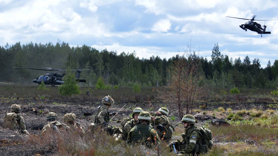 Vežba NATO-a u Letoniji 2015. godine, na slici su britanske trupe