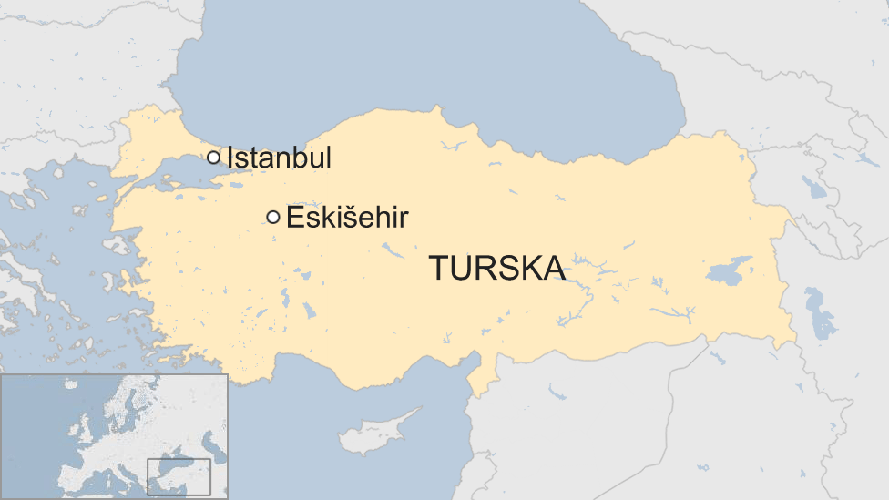 Mapa Turske, Istanbul i Eskišehir
