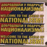 NDNV: Tabla udruženja prelepljeni nacionalističkim natpisima 1