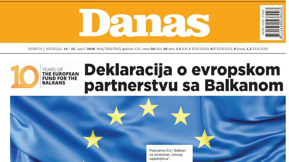 Danas - Evropski fond za Balkan 1