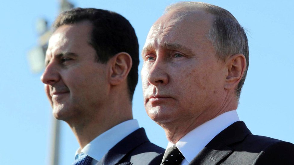 Putin sa predsednikom Sirije Bašad al Asadom u poseti Siriji, 2017.