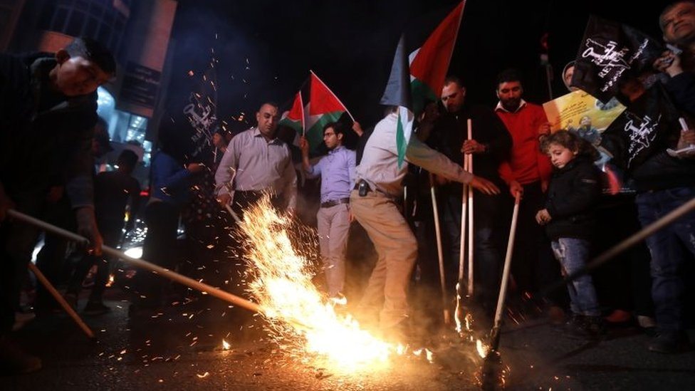 Palestinci protestvuju protiv otvaranja američke ambasade u Jerusalimu