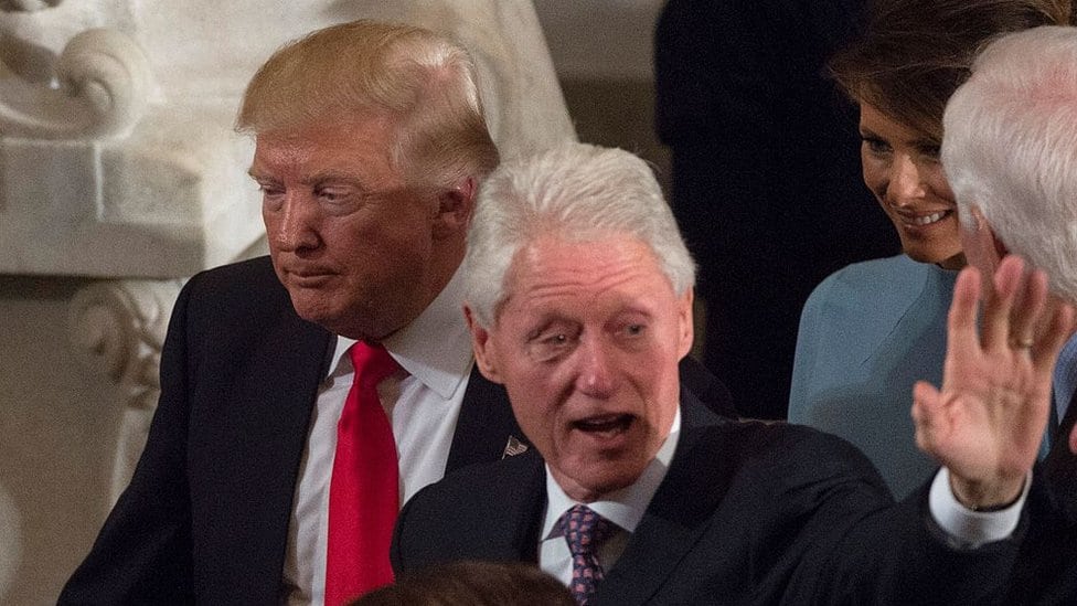 Donald Tramp i Bil Klinton na Trampovoj inauguraciji, novembar 2017