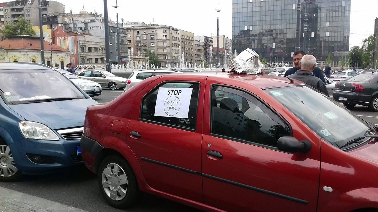 Štrajk taksista u Beogradu, blokirane Slavija i Nemanjina (FOTO) 1
