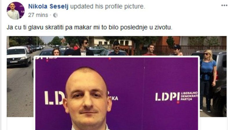 Pretnje smrću Đorđu Žujoviću na Fejsbuk strani Nikole Šešelja 1