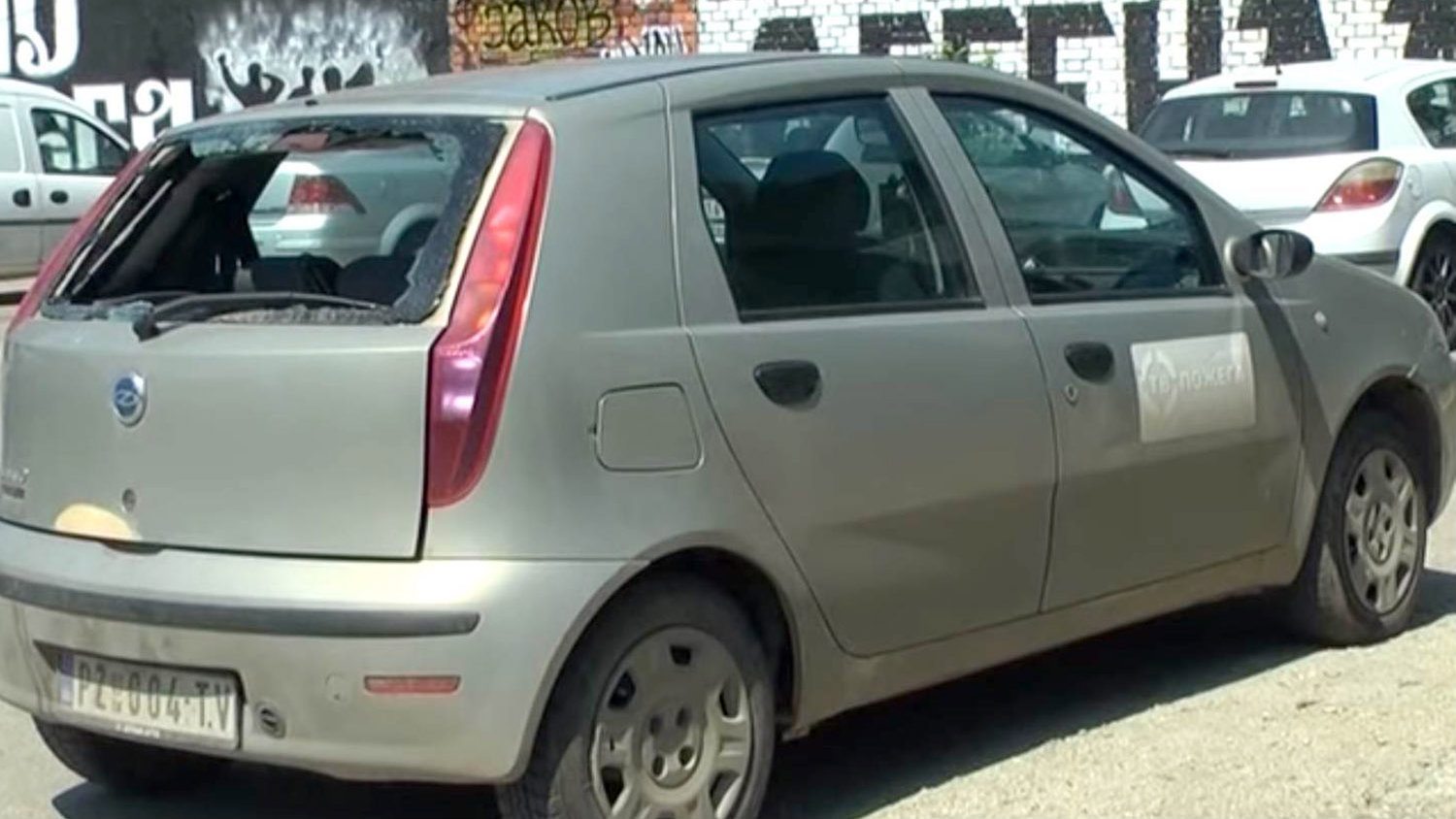 Oštećeno vozilo Televizije Požega 1