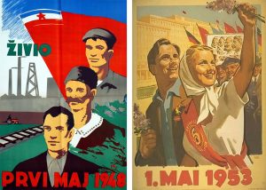 Prvomajski plakati u SFRJ: Da živi prvi maj i borba proleterijata 4
