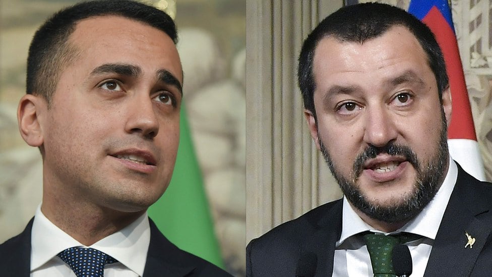 Luiđi di Majo (pokret Pet zvezda) i Mateo Salvini (Severna liga)