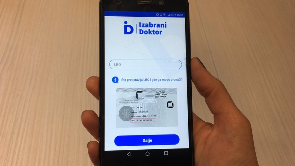 Strana za registraciju na aplikaciji Moj doktor