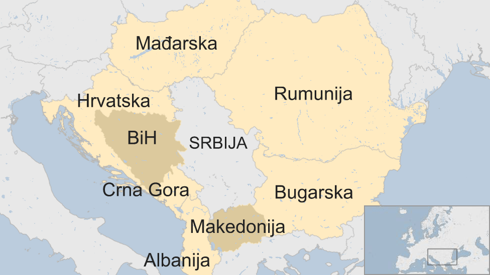 Crna Gora i NATO - godina prva 4 Mapa Balkana