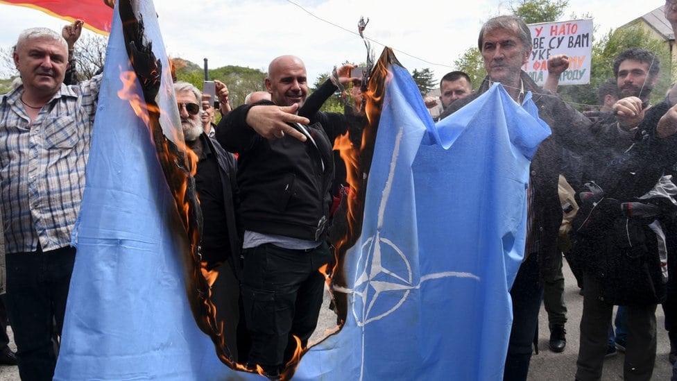 Crna Gora i NATO - godina prva 5 Protest, Cetinje, 28. april 2017.