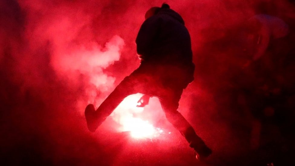 Demonstrant u Kvebeku