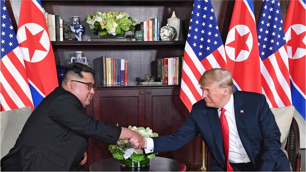 Američki predsednik Tramp i severnokorejski lider Kim Džong-un