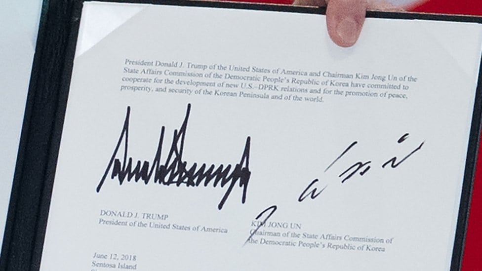 Potpisi Donalda Trampa i Kim Džong-una