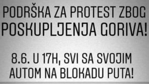 Protesti zbog poskupljenja goriva 8. juna 2