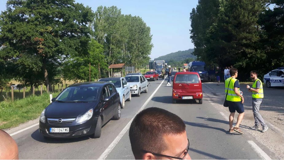 Blokada saobraćaja u više gradova u Srbiji 1