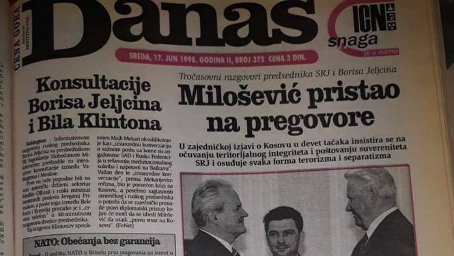 Milošević pristao na pregovore o Kosovu 1