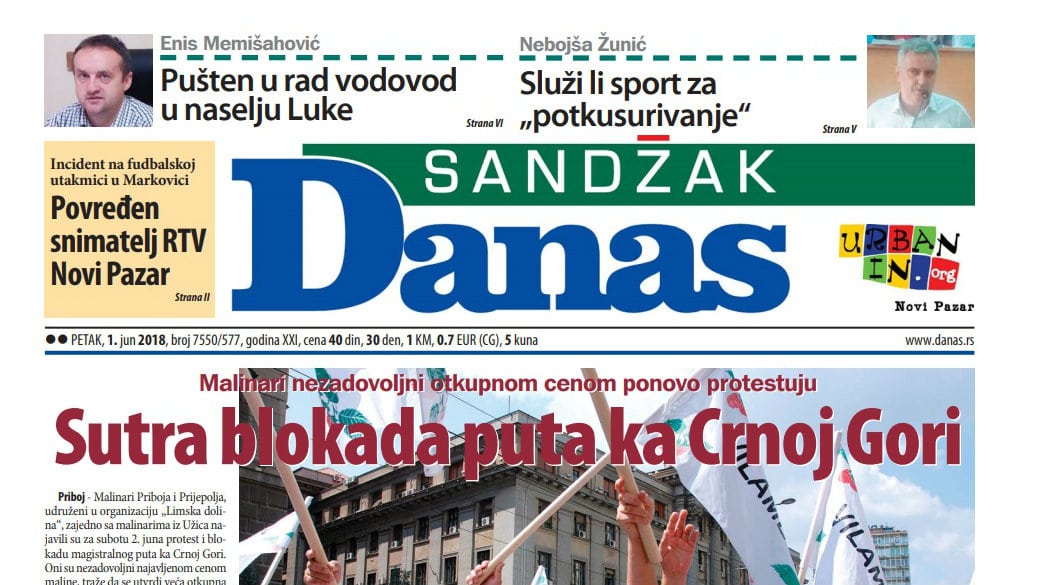 Sandžak Danas – 01. jun 2018. 1