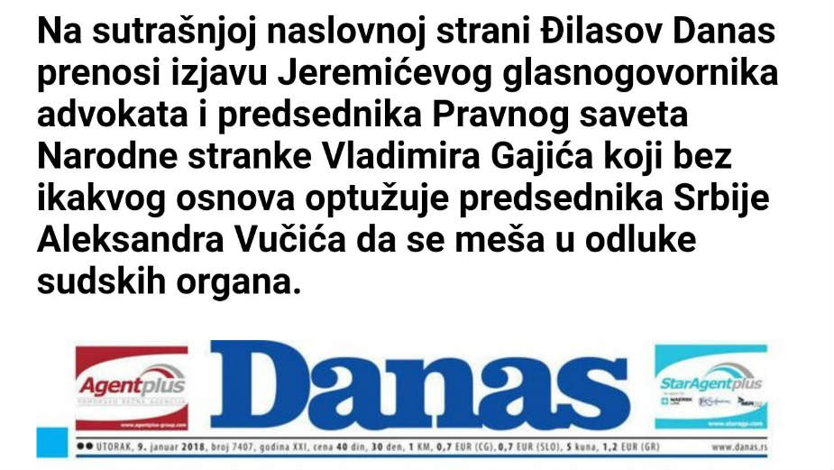 Kad Informer čita Danas iz januara 1