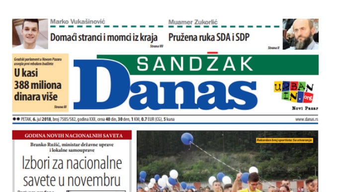 Sandžak Danas – 6. jul 2018. 1