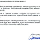 Milena Tabaković predložena za Oktobarsku nagradu 2