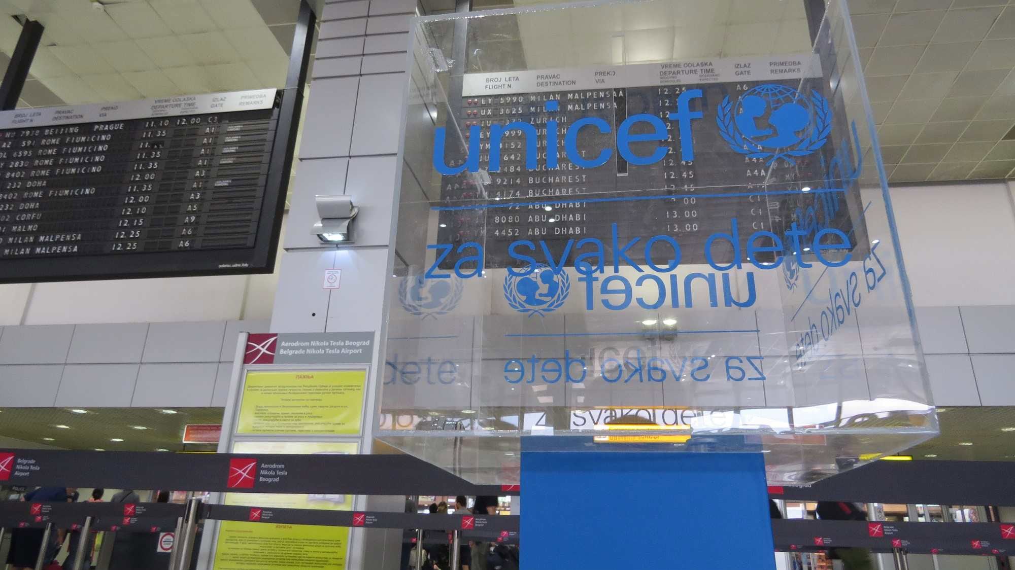 Donacije za UNICEF na aerodromu Nikola Tesla 1