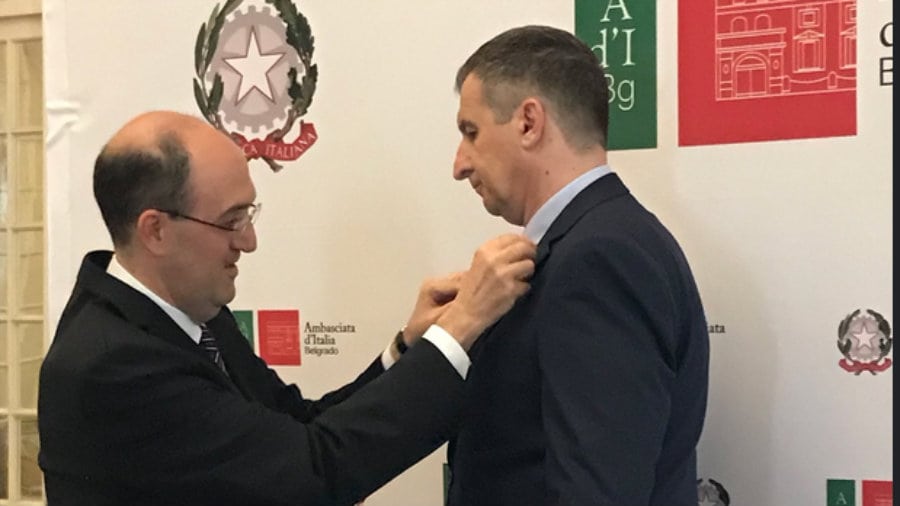 Dejanu Saviću titula viteza Italije 1