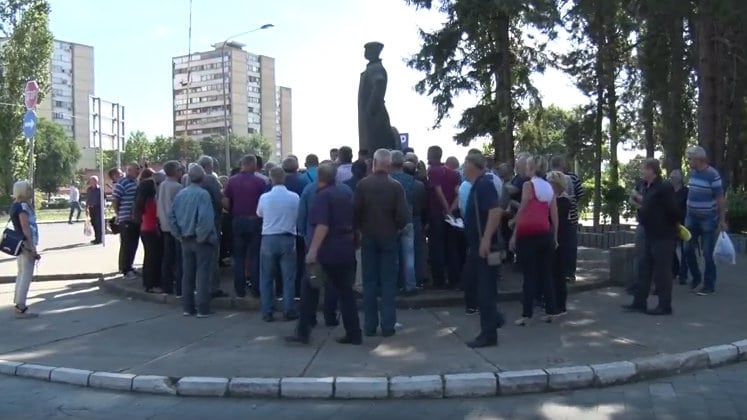 Protest bivših radnika "Zastava kamioni" 1