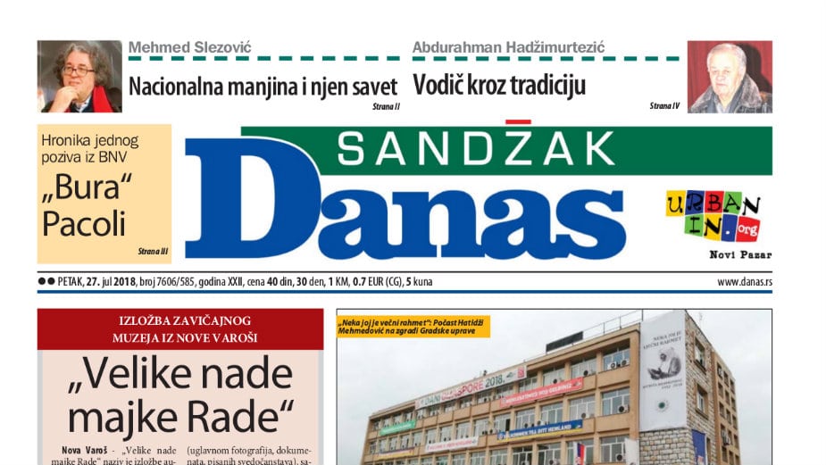 Sandžak Danas – 27. jul 2018. 1