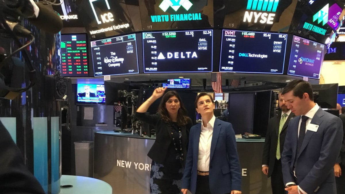 Brnabić obišla Njujoršku berzu 1