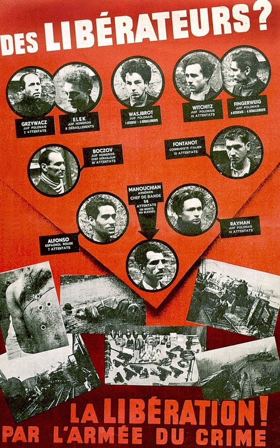 Veteran francuskog Pokreta otpora Arsen Čakarijan umro u 101. godini 3 Višijevski „crveni plakat", 1944.