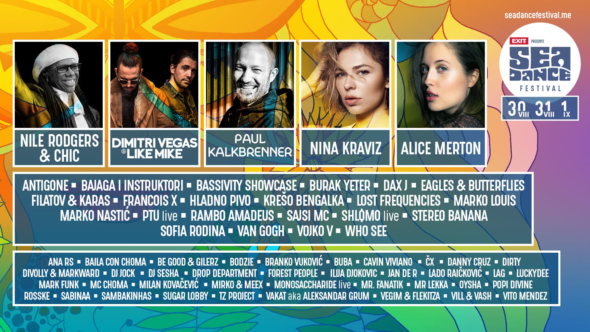 Program Sea Dance festivala: Od Nila Rodžersa do Marka Louisa 1