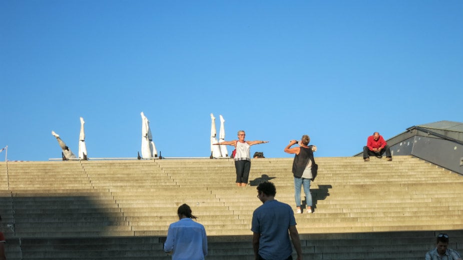 Karkatag ispred Muzeja Jugoslavije - Uvežbavanje 1