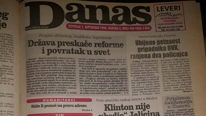 Danas 1998: Amerika okreće leđa Tuđmanu 1