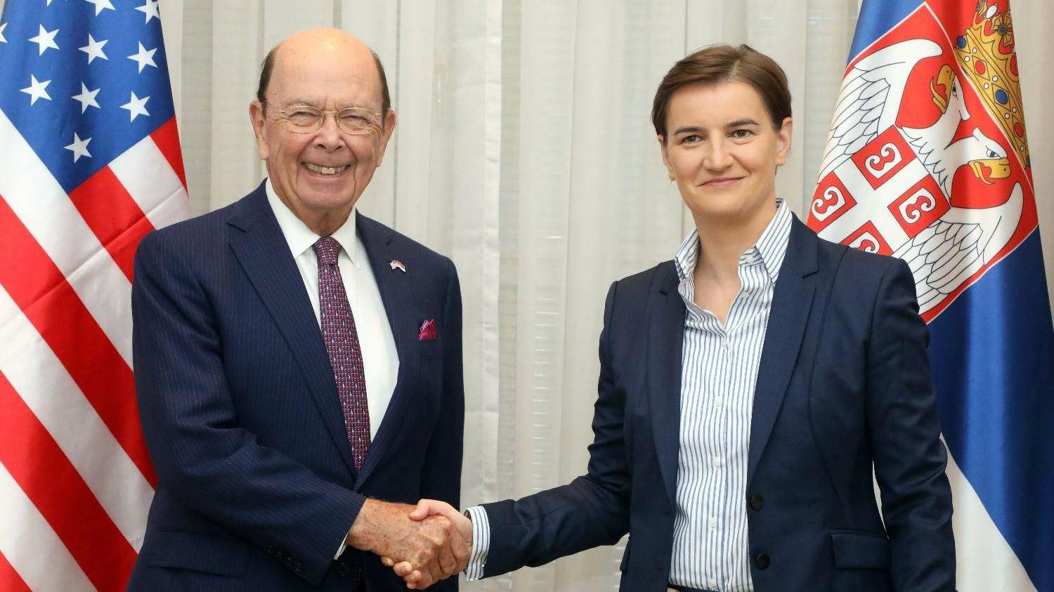 Brnabić sa državnim sekretarem SAD-a za trgovinu o razvoju ekonomskih odnosa 1