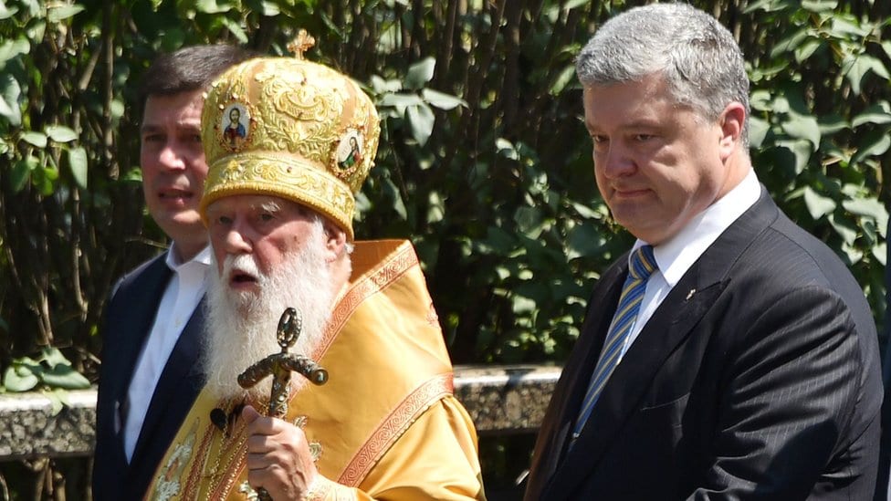 Petro Porošenko i mitropolit Filaret, 2018.