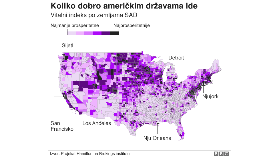 Mapa prosperiteta Amerike