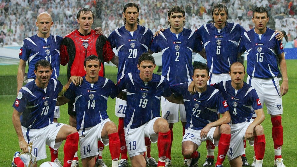 Reprezentacija Srbije i Crne Gore na meču protiv Obale Slonovače