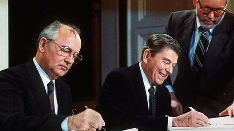 Mihajl Gorbačov i Ronald Regan