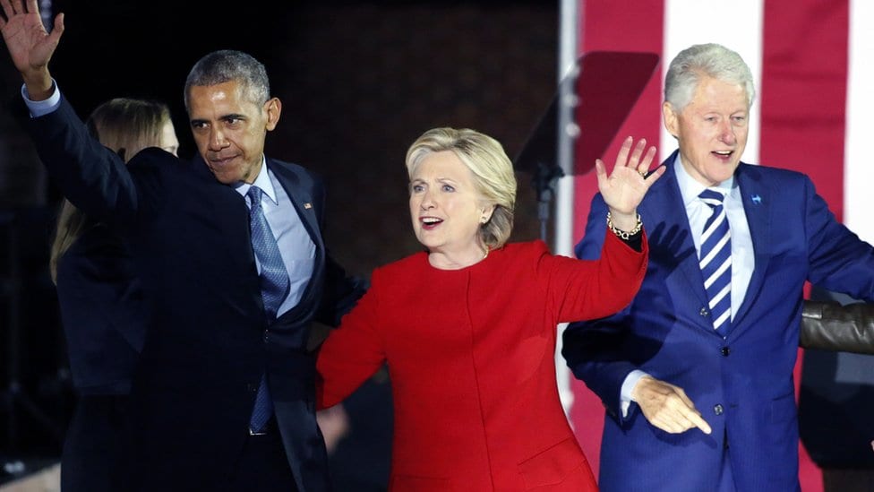 Bivši predsednik Barak Obama, Hilari Klinton i bivši predsednik Bil Klinton